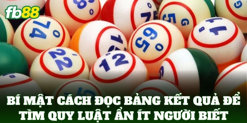 Cách Đọc Bảng Kết Quả Để Tìm Quy Luật Ẩn FB88: Mẹo Soi Cầu 3 Bí mật Cách Đọc Bảng Kết Quả Để Tìm Quy Luật Ẩn ít người biết