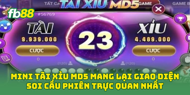 Mini Tài Xỉu MD5 mang lại giao diện soi cầu phiên trực quan nhất 