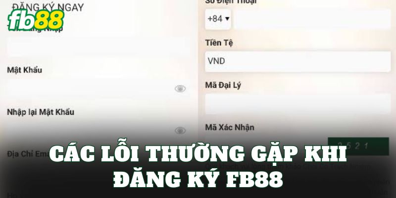 Đăng Ký FB88 3 Các lỗi thường gặp khi đăng ký FB88