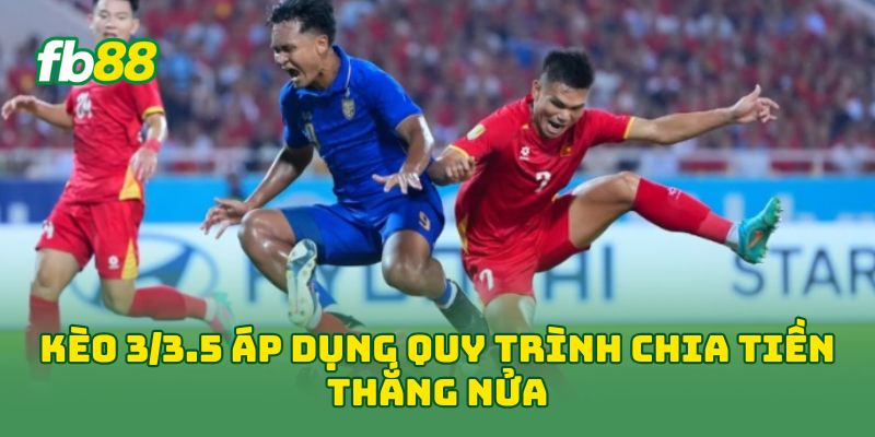 Kèo 3/3.5 áp dụng quy trình chia tiền thắng nửa